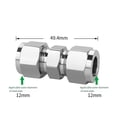 thumbnail image 1 of SPRING Embout de Tuyau 304 Acier Inoxydable joint Fileté Embout Droit 12mm, 1 of 6