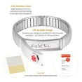 thumbnail image 2 of Wollet Elastic Medical Alert Bracelet for Women Men, 7.5''(Stretchable) , Pre-Engraved SEIZURES, Expandable ID Bangle, Easy on Easy off, Width: 0.5'', 2 of 5
