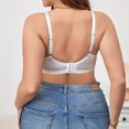 thumbnail image 7 of Bigersell Women Plus Size Wireless Bras - Soft E Cup Bras Lace Mesh T-Shirt Bras Comfort Push up Bras No Underwire Padded Bralette, B12-12, White, 90D, 7 of 7