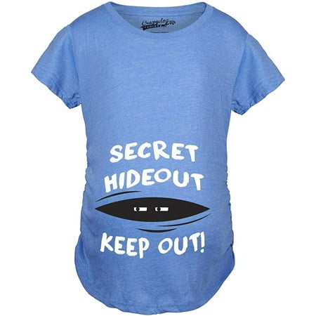 

Maternity Secret Hideout Baby Peeking Maternity Shirt Funny Pregnancy Shirts
