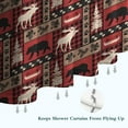 thumbnail image 6 of Red Christmas Animal and Tree Pattern Shower Curtain 36"x72" ,Bathroom Decorative Shower Curtains Set with 12 Hooks,Modern Waterproof Washable Shower Curtain, 6 of 6