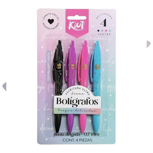 Bolígrafos Norma Kiut 4 Colores