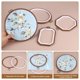 thumbnail image 3 of 5 Pcs Marco de Aro de Bordado, Aros Redondos de Punto de Cruz de Madera Imitada con Anillo de Metal para Manualidades de Bordado DIY Decoración de Pared (5.12 Pulgadas Blanco y Marrón), 3 of 6
