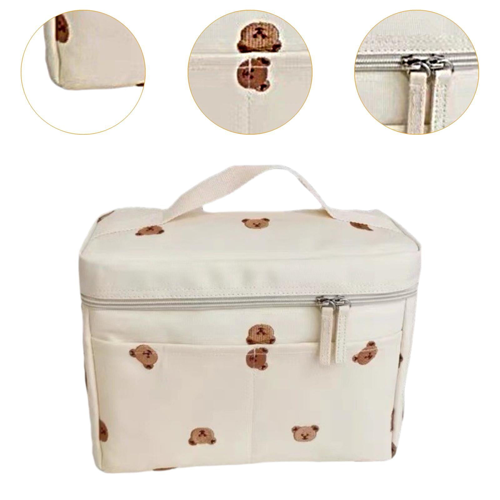 LeeQinersw Baby Diaper Bag Canvas Lightweight Portable Diaper Organizer Pouch Baby Stroller White