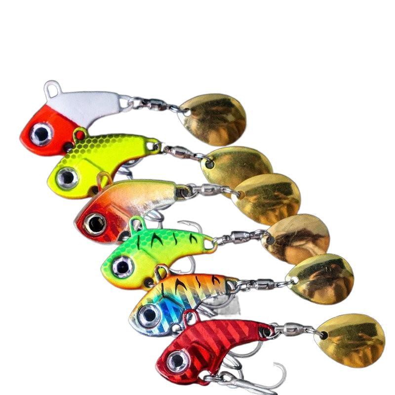 6pcs 1.9-3.3cm/5-20G  Metal Sea Sequins Fishing Freshwater Lures Rotating Bait