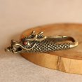 thumbnail image 4 of Dragon Keychain Brass Dragon Head Keychain Handmade Pure Copper Lucky Charm Hanging Pendant Faucet Keychain, 4 of 8