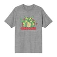 thumbnail image 5 of Gremlins Red Circle Logo Men's Heather Gray Crew Neck Short Sleeve Tee-Medium, 5 of 7