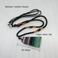 thumbnail image 5 of K-KED Natural Colorful Fluorite Quartz Gemstone Pendant Chakra Healing Quartz Necklace, 5 of 8