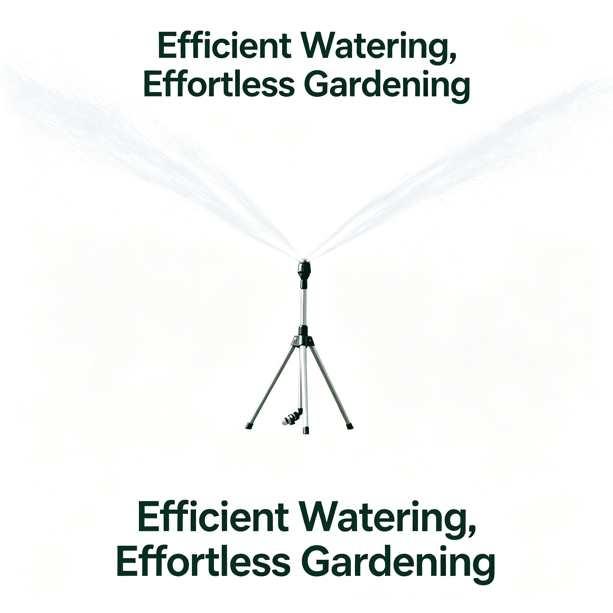 HIBIBUD 2026 New Rotating Tripod Sprinkler,360 Degree Automatic Rotating Irrigation Stand Tripod Water with Large Area Coverage,Watering Sprinklers for Lawn Yard Garden