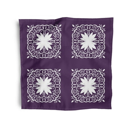 

Simply Daisy 18 x 18 Purple Cuban Tile Napkins Set of 4