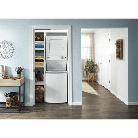 Whirlpool - 1.6 Cu. Ft. Top Load Washer and 3.4 Cu. Ft. Electric Dryer with Smooth Wave Stainless Steel Wash Basket - White