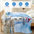 thumbnail image 4 of Nautical Blue Cooling Blanket,Lightweight Breathable Summer Throw Blanket with Double Sided Cold Effect,Lighthouse Ocean Sailboat Summer Painting Picnic Blankets Bed Sheet for Hot Sleepers 30"x40", 4 of 8