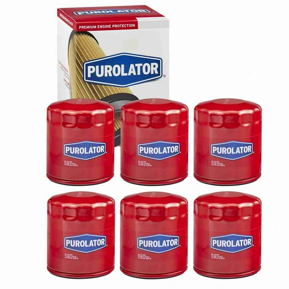 6 pc Purolator L10241 Engine Oil Filters for 130 61348 Oil Change Lubricant Filters