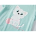 thumbnail image 3 of Cute Cat Pajamas for Little & Big Girls – Kids Summer Short Sleeves Shirt & Pants PJ Set Jammies Size 12, 3 of 7