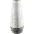 thumbnail image 6 of Maklaine Contemporary Large Gray Ceramic Dark Base White Vase, 6 of 7