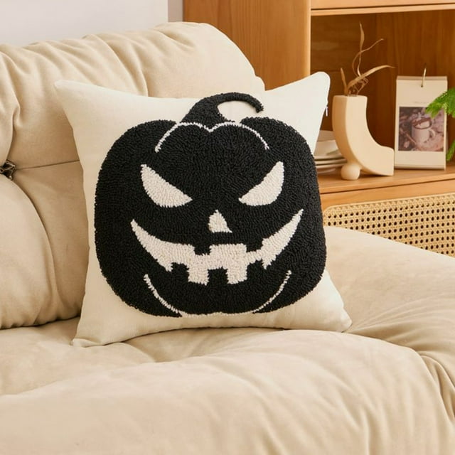 Birdeem Housses de Coussin Décoratif, Housses de Coussin d'Halloween, Housse de Coussin d'Halloween, Housses de Coussin Décoratives, Housses de Coussin Orange, Housses de Coussin Citrouille, Housses de Coussin Format Standard