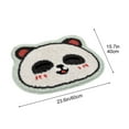 thumbnail image 3 of Fiudx Tapete de Cachemir Sintético con Diseño de Pandas, Suave y Absorbente, Acogedora Manta de Noche, Alta Absorción para Baño, Material Sostenible, Fácil de Limpiar, Tamaño 60 X 90 Cm, 3 of 7