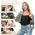 thumbnail image 5 of Vaslanda 2 Packs Camisole Tops for Women with Built in Padded Bra Adjustable Spaghetti Strap Summer Tank Tops, 5 of 7