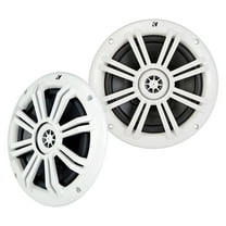 1 Pair (QTY 2) of Kicker 6.5" 2-Way 150 Watts Peak Power OEM Marine Coaxial White Speakers (Factory Reconditioned)