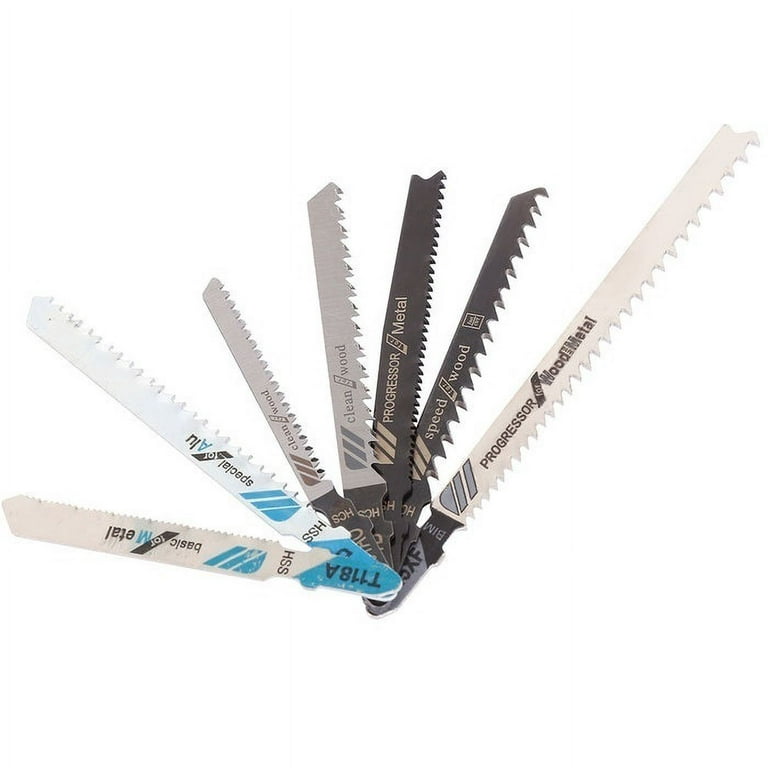20 Pcs T-Shaft HCS Assorted Jig Saw Blades Wood Plastic And Metal Cutting  Saw Blades