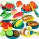 thumbnail image 5 of Juguete de comida Cutting Play Shemira, 100 unidades con 2 cestas para niños, 5 of 7