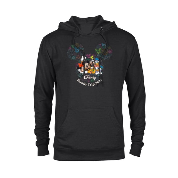 Disney Mickey & Friends Fireworks Vacation Family Trip 2024 - Pullover Hoodie for Adults - Customized-Black