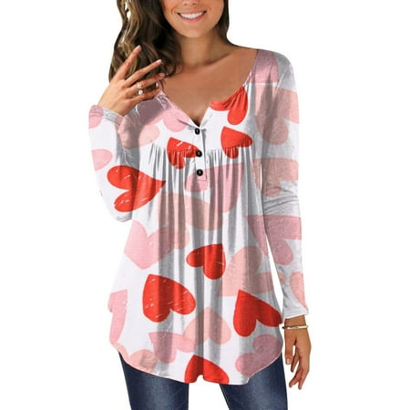 

Zedker Womens Blouses Long Sleeve Shirts for Women Dressy Women s Fashion Printed Loose T-Shirt Long Sleeves Blouse Round Neck Casual Tops