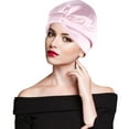 thumbnail image 3 of 1PC Women Imitation Silk Double-layer Night Cap Cross Twisted Hair Cap Headgear, 3 of 3