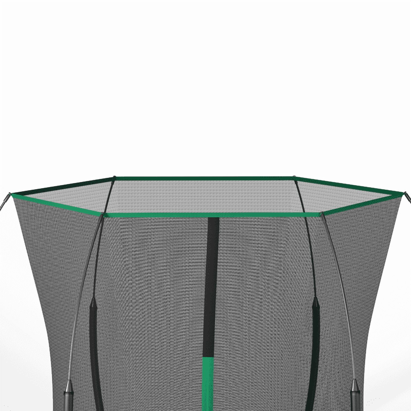 6FT Trampoline for Kids, 72" Outdoor Backyard Trampoline with Safety Enclosure Net, Springfree Bungee Trampoline, Heavy-Duty Galvanized Steel Frame Green