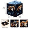 thumbnail image 3 of Aries Constellation Foldable Storage Basket Toy Box Storage Cubes Organizer with Handle, 10.8"x10.5"x10.6", Large Capacity, 3 of 6
