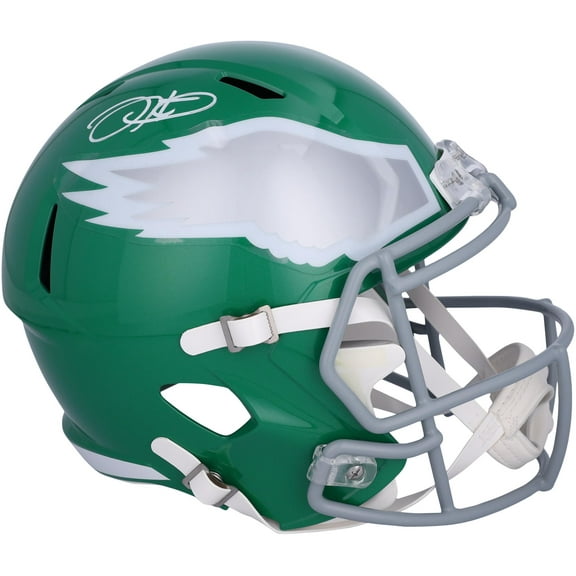 Jalen Hurts Philadelphia Eagles Autographed Kelly Green Speed Replica Helmet - Fanatics Authentic Certified