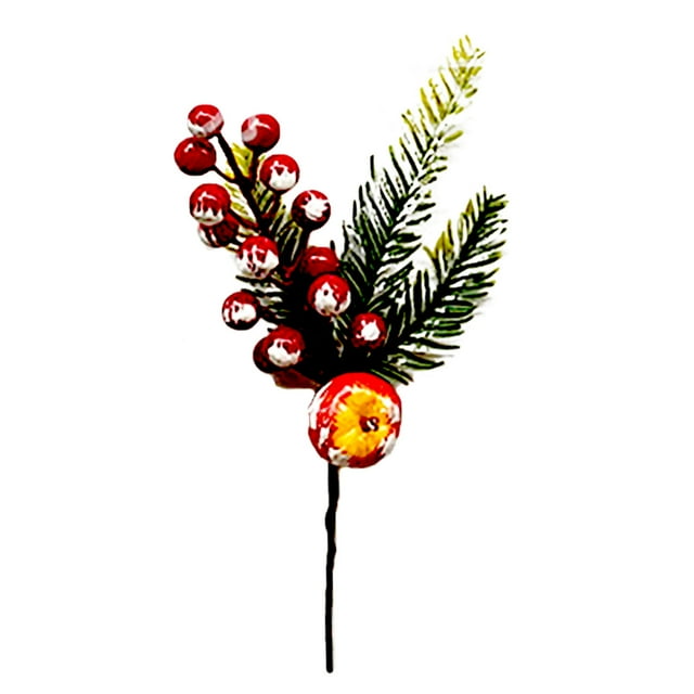 Cuttings Needles Flower Branch Accessories Holiday Decoration Simulation Plant Red Fruit Berry Fruit Branch
