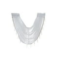 thumbnail image 2 of HEVIRGO Solid Color Semicircle Kitchen Short Curtain Window Valance Drape Home Decor,White L, 2 of 10