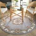 thumbnail image 2 of SAFAVIEH Aubusson Albus Medallion Area Rug, Grey/Ivory, 6' x 6' Round, 2 of 7