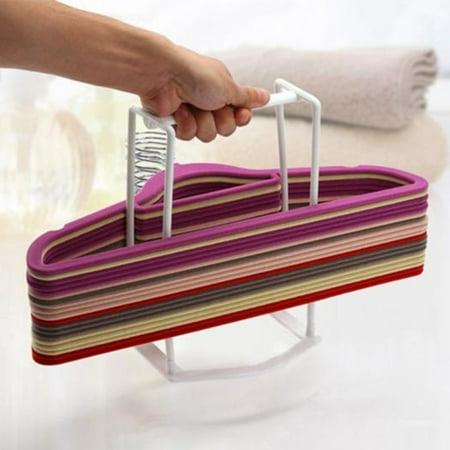 

HYmarket Clothes Hanger Organizer Convenient Space-saving PP Hanger Stacker Rack with Lifting Handle for Laundry