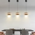 thumbnail image 6 of FSLiving 8W H-Type Track Pendant Light Retractable Lift Droplight with Aluminum Shade 3000K LED Spotlight Indoor Island Light Adjustable Length for Decor,Gold - 1 Light, 6 of 9
