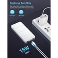 thumbnail image 4 of LAICAIW Portable-Charger-Power-Bank-15000mAh 2 USB Power Bank Output 5V3.1A Fast Charging Portable Charger Compatible with Smartphones and All USB Devices(White), 4 of 7