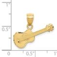 thumbnail image 2 of Pendentif Breloque Collier Guitare Acoustique en Or Jaune 14k Instrument de Musique, 2 of 6