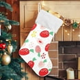 thumbnail image 7 of SKYSONIC Strawberry Christmas Stocking Personalized Large Candy Stocking Hanging Gift Xmas Stockings Decoration for Family Holiday Party Ornaments Decor Fireplace, 7 of 7