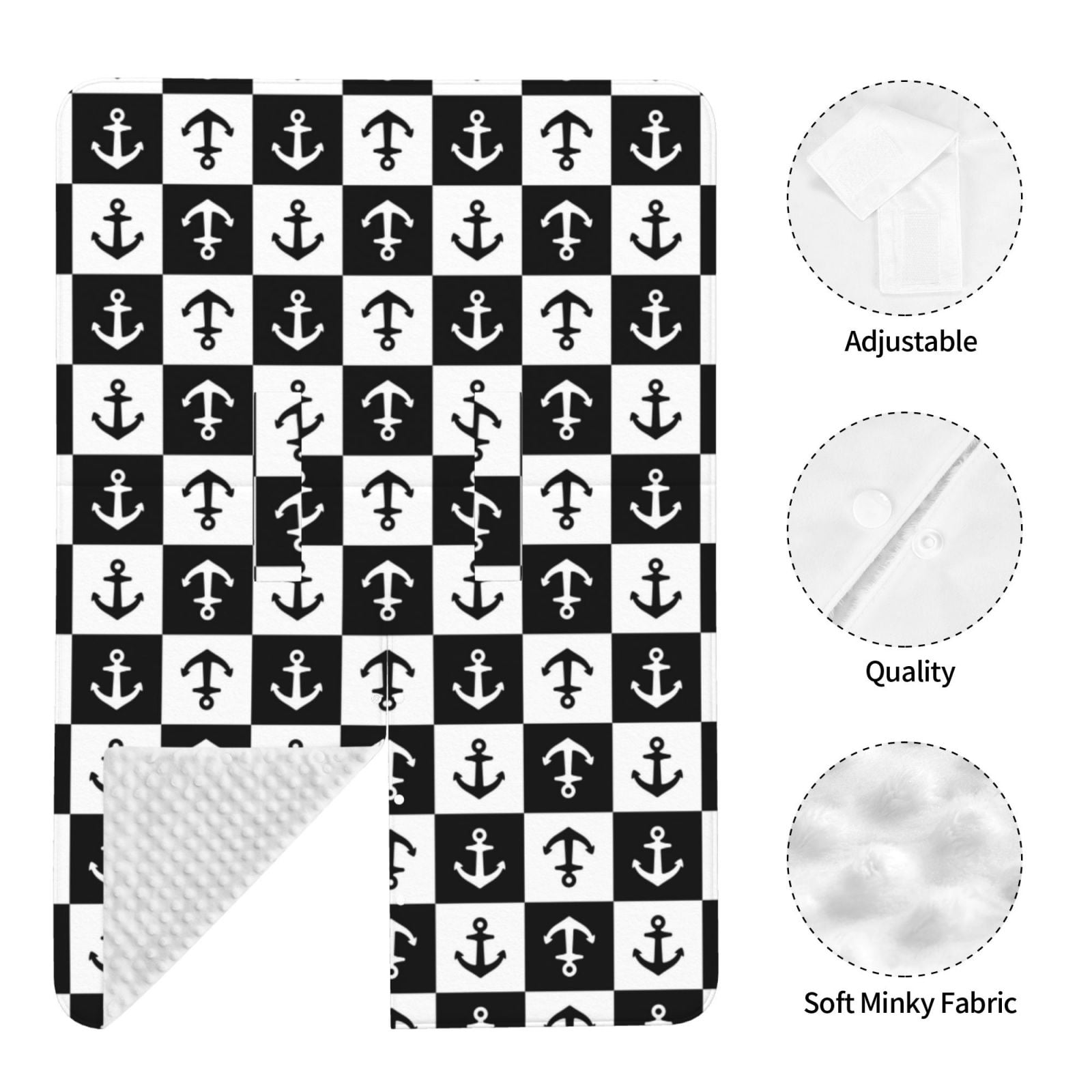 Naloa Nautical Anchors1 Baby Car Seat Cover, Breathable Baby Carrier Cover, Multiuse Baby Carrier Cover & Nursing Breastfeeding Cover