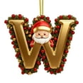 thumbnail image 2 of DAMAI 26 Letter Gold Christmas Ornaments With Cartoon Santa Claus- 2D Initial Ornaments for Christmas Tree, Personalized Name Decorations with Alphabet Letters for Holiday Decor, 2 of 3