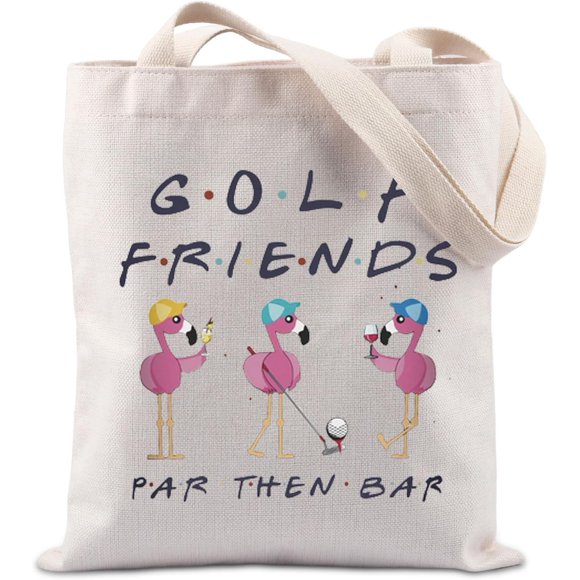 Lywjyb Sac Fourre-Tout Birdgot Friends - par Then Bar Sac de Courses en Toile Flamant Rose pour les Fans de Golf
