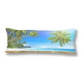 thumbnail image 1 of BSDHOME Tropical Paradise Beach Palm Tree Sea Summer Body Pillow Covers Case Protector 20x60 inch, 1 of 2