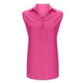 thumbnail image 6 of Kojanyu Women's Solid Color Sleeveless Mini Dress – Notched Collar Pleated Casual Summer Dress, 6 of 8