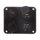 thumbnail image 5 of de Corriente con 2 Puertos USB de 3.1 a + Enchufe Doble para s + Voltímetro de Voltaje Macarena Car Dual USB Charger Switch, 5 of 8