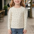 thumbnail image 2 of Vdoaml Girls Henley Long Sleeve Shirt Kids Button Crew Neck Top Children Slim Fit Basic Pullover Daily Wear 3-4 Years OTHER, 2 of 4