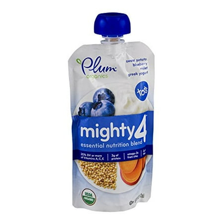 - Plum Organics Yogurt Greek Sweet Potato Blueberry