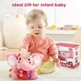 thumbnail image 6 of TOY Life Baby Toys 0 3 6 12 Months, Plush Elephant Infant Toys, Newborn Baby Musical Toys for Baby 6 to 12 Months, Light Up Baby Toys for Boys Girls Toddlers, Pink Baby Gifts for 0 3 6 9 12 Month, 6 of 8