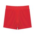 thumbnail image 4 of TiaoBug Girls Kids Gymnastic Shorts Ballet Dance Bottoms Shiny Rhinestones Tumbling Yoga Sports Shorts Red 8, 4 of 5
