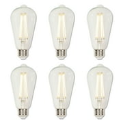 Westinghouse Lighting 6.5-Watt (60-Watt Equivalent) Clear ST20 Dimmable Filament LED Light Bulb, Medium Base, 6 Pack - 6-Pack